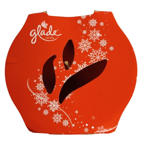 Glade Apple Cinnamon Cheer Scented 2 Candles 3.8 Oz Glass Votive Jar Holiday NEW - Picture 3 of 7